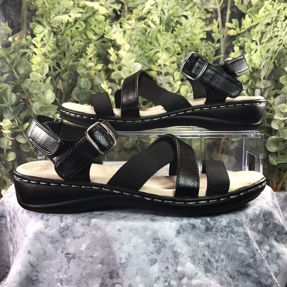 Croft & Barrow Boathouse Black Strappy Sandals Women’s 6.5M 🖤Like NEW🖤 - Picture 6 of 12